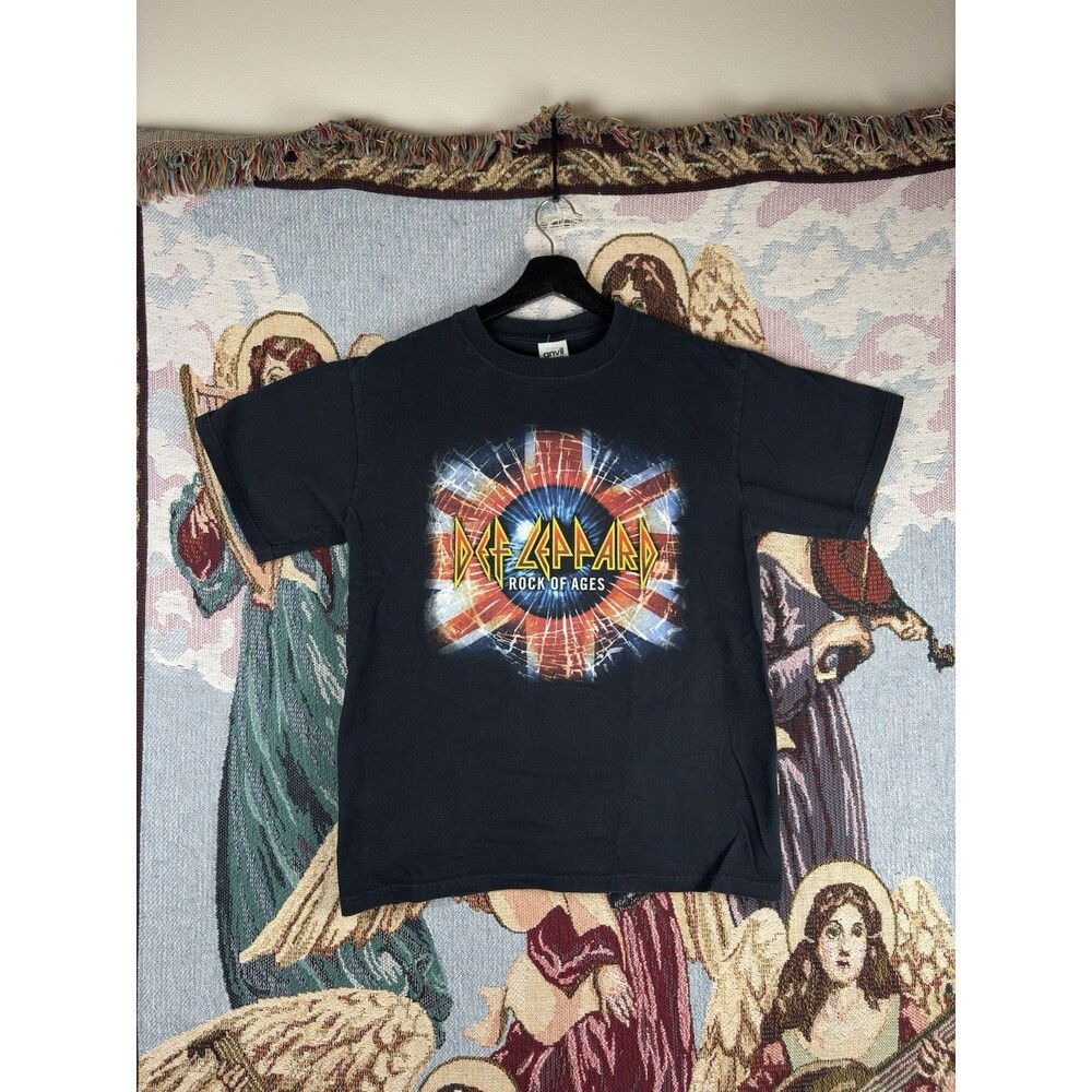Y2K Def Leppard 2005 Rock of Ages Tour Anvil Tee T-Shirt Size Medium M